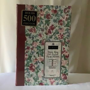 Burnes Three Ring photo Album 500 + Refills NWT
